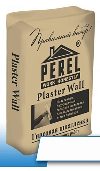 Шпатлевка гипсовая Perel Plaster Wall, белая, 25 кг