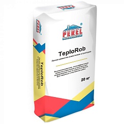 Цементно-известковая штукатурка Perel TeploRob, 20 кг