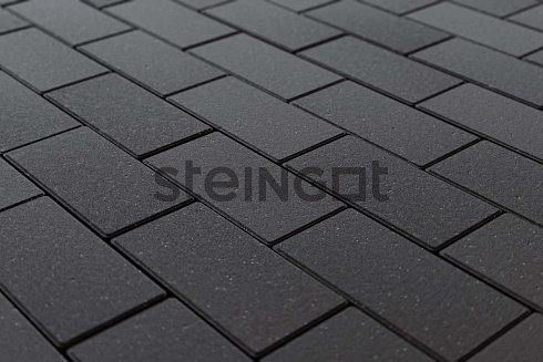 Тротуарная плитка Steingot Брусчатка "Черная" (верхний прокрас, минифаска) 60мм