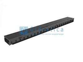 Комплект Gidrolica Light: лоток водоотводный ЛВ -10.11,5.5,5 - пластиковый с решеткой РВ- 10.11.50 пластиковой ячеистой, кл. А15
