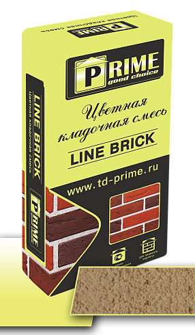 Цветная кладочная смесь Prime Line Brick "Klinker" Кремово-жёлтая 25 кг