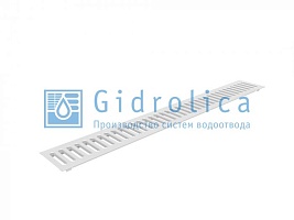Решетка водоприемная Gidrolica Standart РВ -10.13,6.100 - штампованная стальная оцинкованная, кл. А15