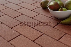 Тротуарная плитка Steingot Брусчатка "Коричневая" (верхний прокрас, минифаска) 60мм