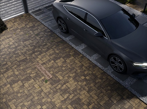 Тротуарная плитка Propress Прямоугольник "Янтарь" 80мм 