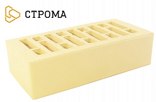Кирпич керамический лицевой Строма "Слоновая кость" 1НФ/УС