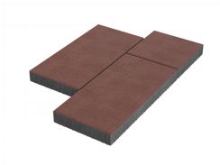 Тротуарная плитка Stellard Мозаика XL "Бордовый" 60мм