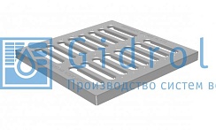 Решетка водоприемная Gidrolica Point РВ-28,5.28,5 - штампованная стальная оцинкованная